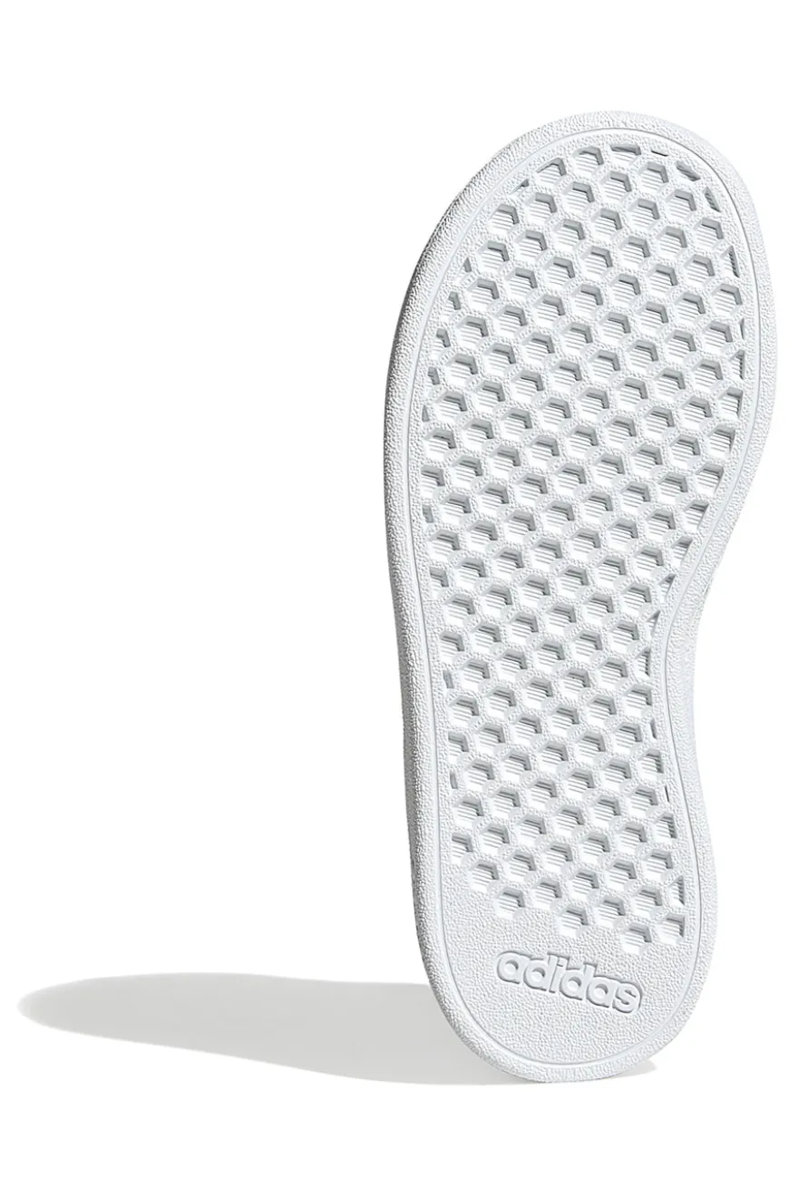 Adidas Grand Court 2 K Weiße Sneakers mit schwarzen Streifen