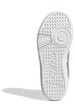 Adidas Hoops 4.0 CF C Sneaker in Weiß und Lila mit Klettverschluss