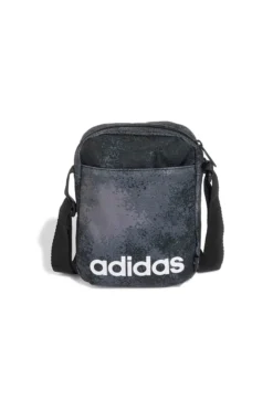 Adidas LIN G ORG Schultertasche mit Washed-Effekt, schwarz
