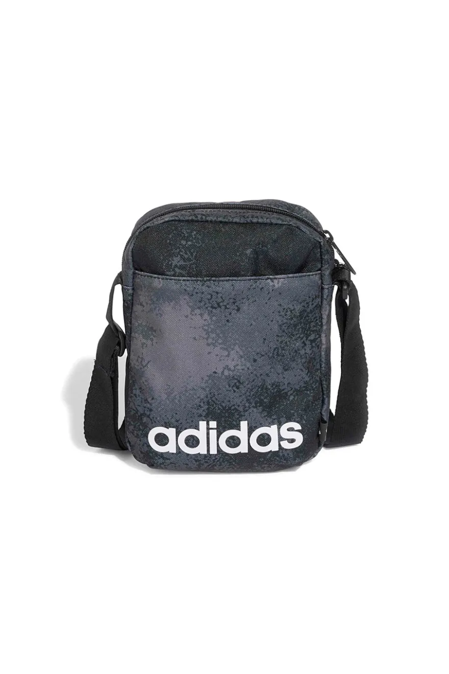 Adidas LIN G ORG Schultertasche mit Washed-Effekt, schwarz