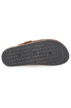 Altemberg 1106 Leopard Print Buckle Sabot Slippers