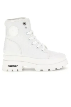 Anfibi bianchi platform tomaia ricamata Freddy S2617FY7691