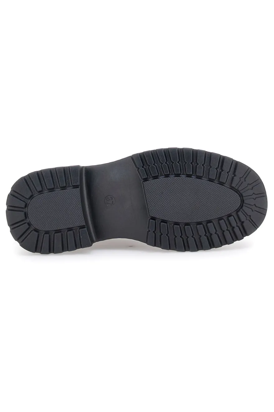 Anfibi Neri Flatform con Borchie e Cinturino Me&Me RQ24W16B