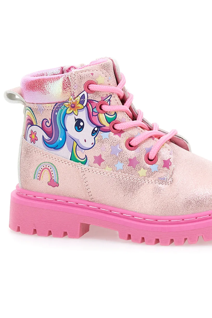 Anfibi rosa glitter con unicorno Unicorn S8010155S10