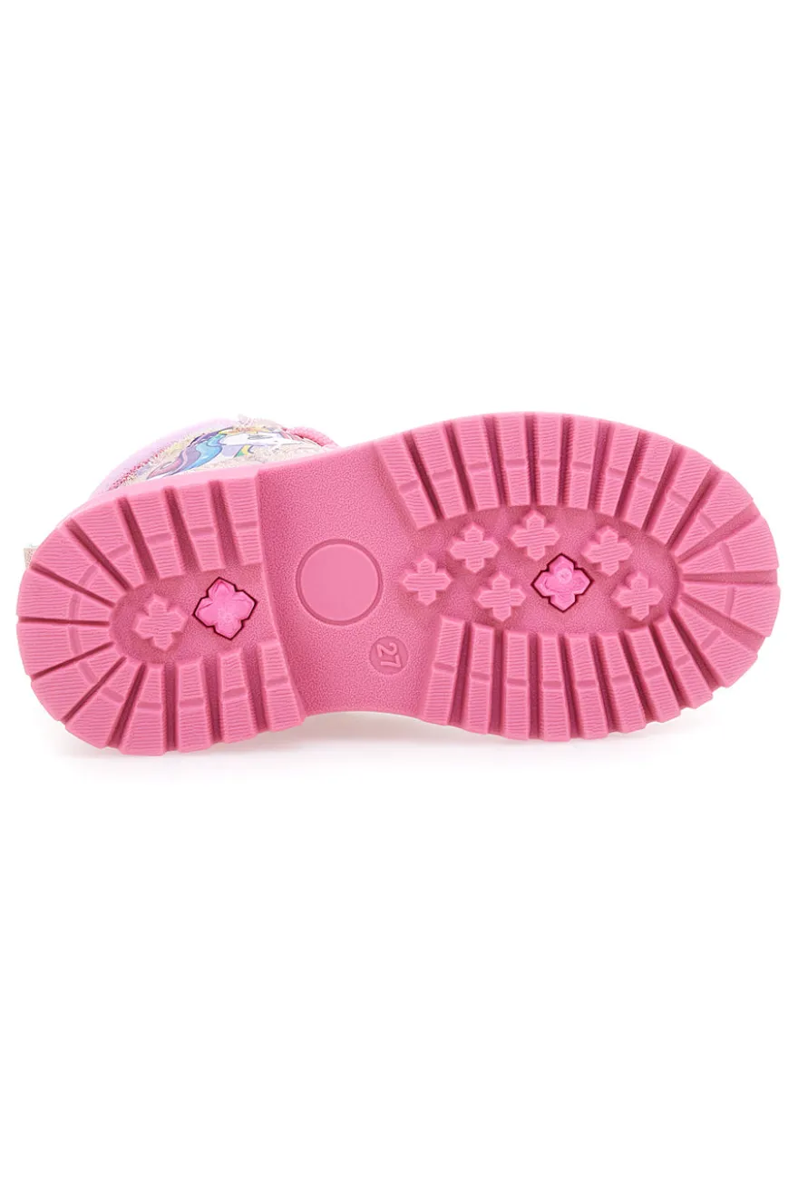 Anfibi rosa glitter con unicorno Unicorn S8010155S10