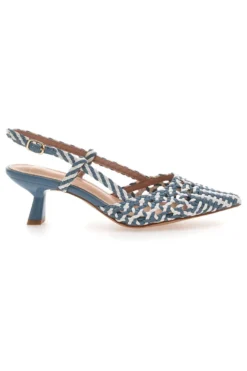 Avio Slingback-Sandalen mit spitzer Zehenpartie und gewebtem Obermaterial MON DIEU 601
