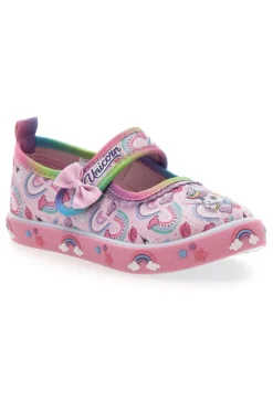Ballerina rosa con stampa Unicorn S8010234T