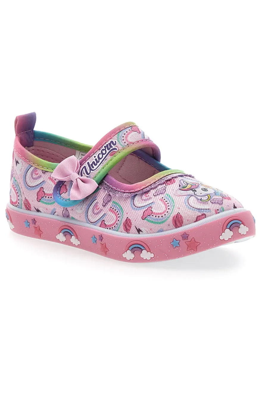 Ballerina rosa con stampa Unicorn S8010234T
