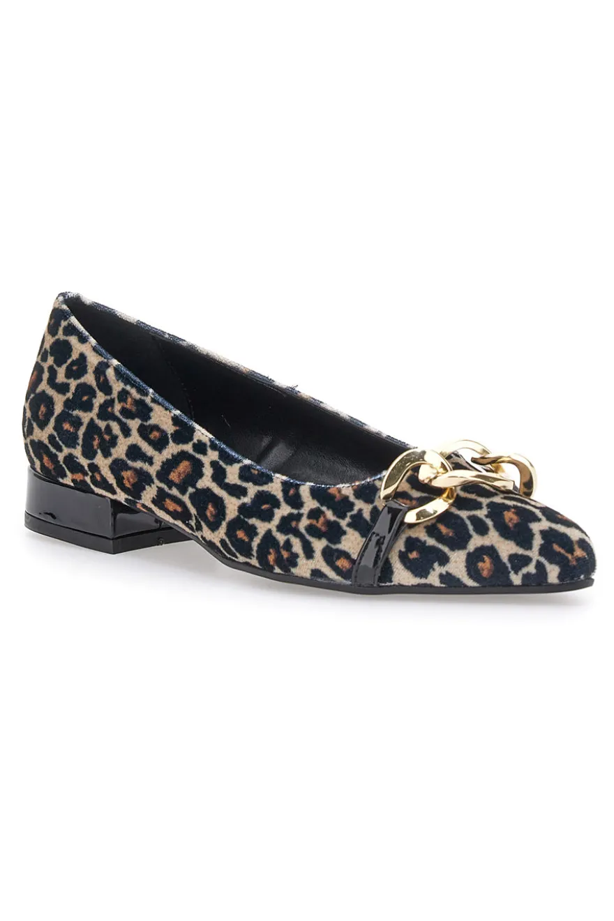 Ballerine a Punta Pittarello Glam 3502 Nero Leopardato