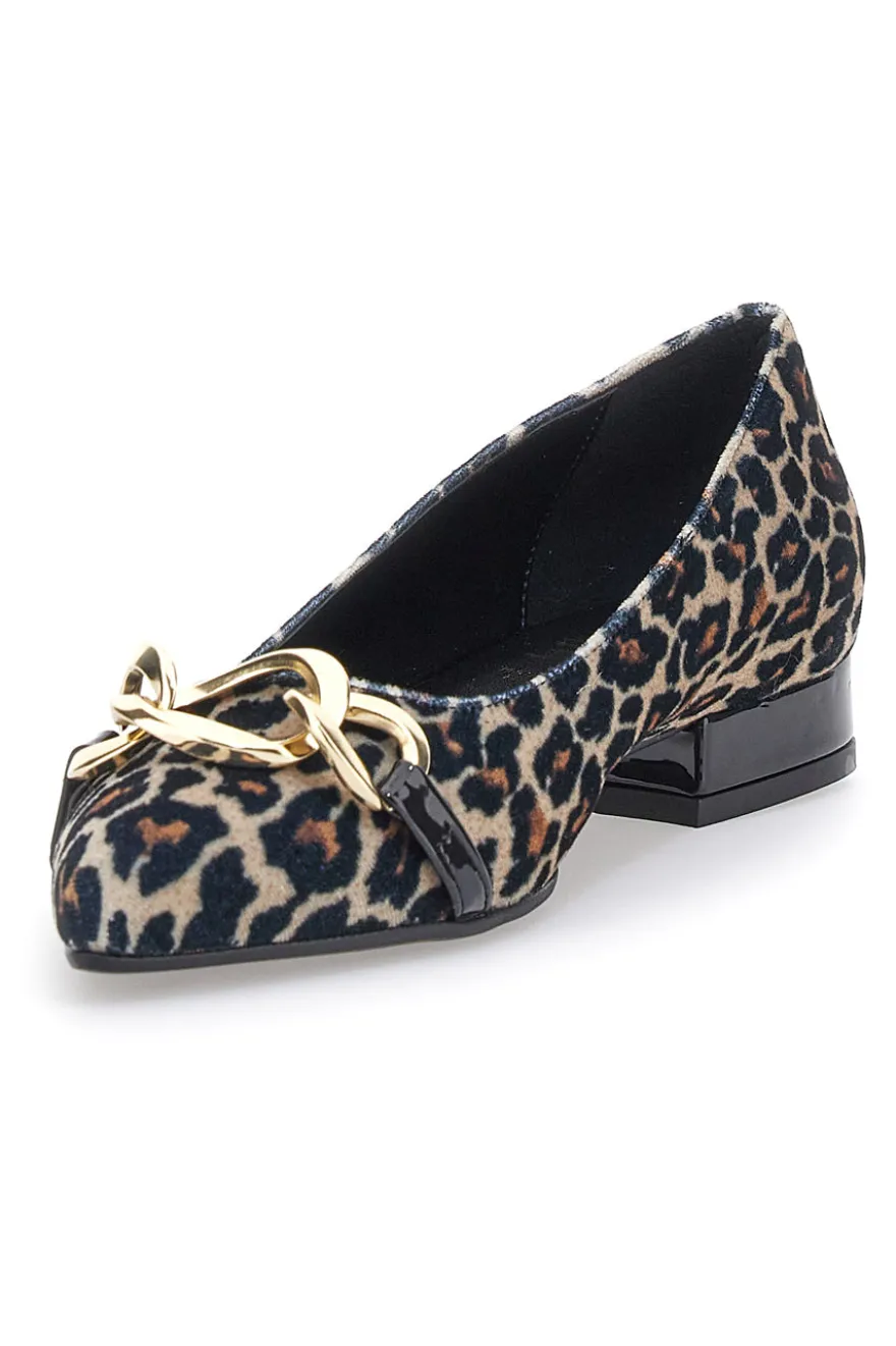 Ballerine a Punta Pittarello Glam 3502 Nero Leopardato