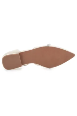 Ballerine Beige a Punta con Strass Mariella Burani 51098