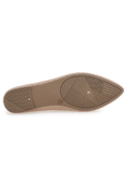 Ballerine beige in tessuto con soletta morbida The First PREA614