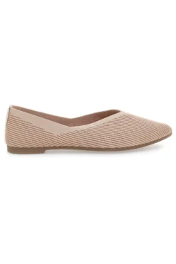 Ballerine beige in tessuto con soletta morbida The First PREA614