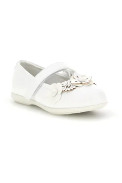 Ballerine Bianche con Applicazioni Floreali Energy E512
