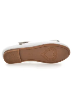 Ballerine bianche con fiocco frontale Grazie girl 392612S