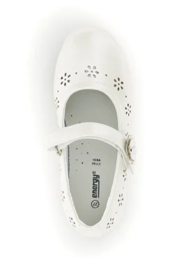 Ballerine Bianche con Fiori Traforati Energy E510