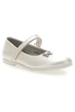 Ballerine Bianco Perlato con Farfalla Decorativa GRAZIE GIRL 39G2515S