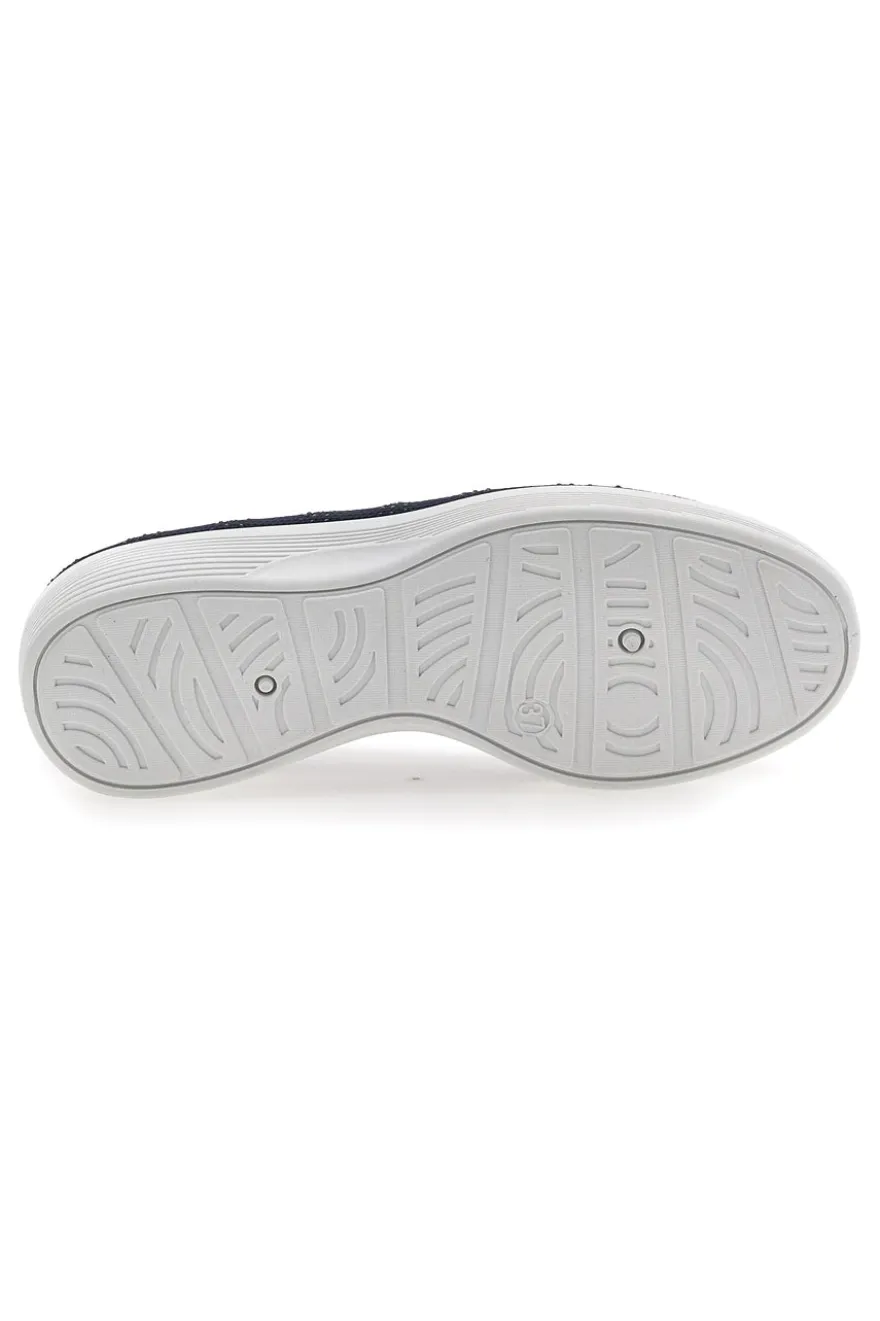 Ballerine Blu In Tessuto Con Strass Prima Riga 429