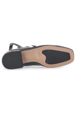 Ballerine Mary Jane Nere Con Tacco Basso Pittarello C156
