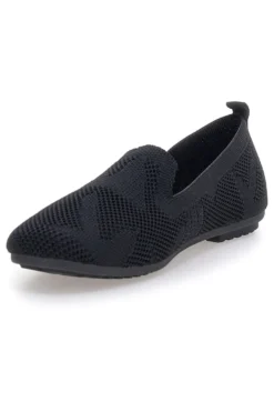 Ballerine Mocassini neri in tessuto con soletta morbida The First PRESZ32