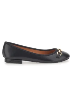 Ballerine Nere con Fibbia Decorativa Oro THE FIRST IDE172