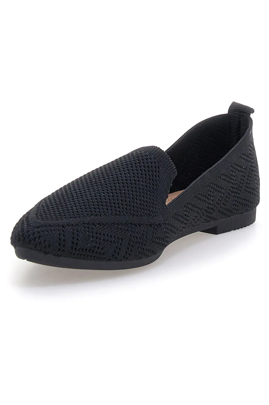Ballerine nere in tessuto con soletta morbida The First PRE1