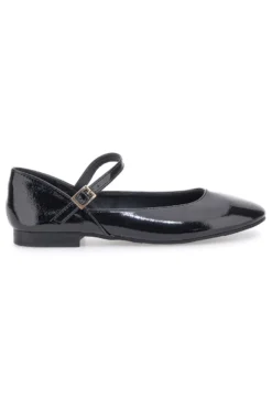 Ballerine nere verniciate con cinturino The First IDEA01