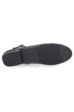 Ballerine nere verniciate con cinturino The First IDEA01