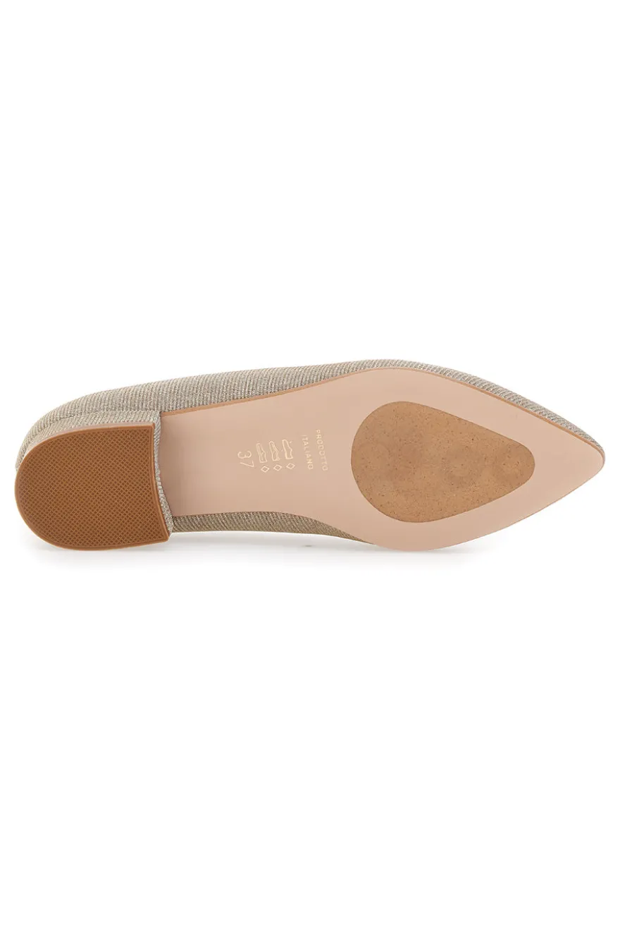 Ballerine Oro a Punta Pittarello Glam 3890