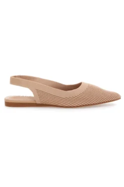 Ballerine slingback beige in tessuto The First PREA617