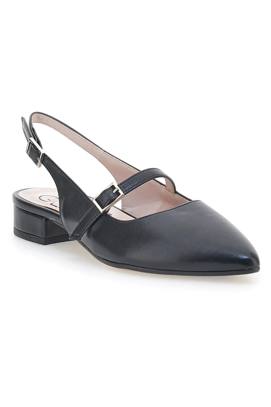 Ballerine Slingback Nero Con Cinturino Frontale PITTARELLO GLAM 2888