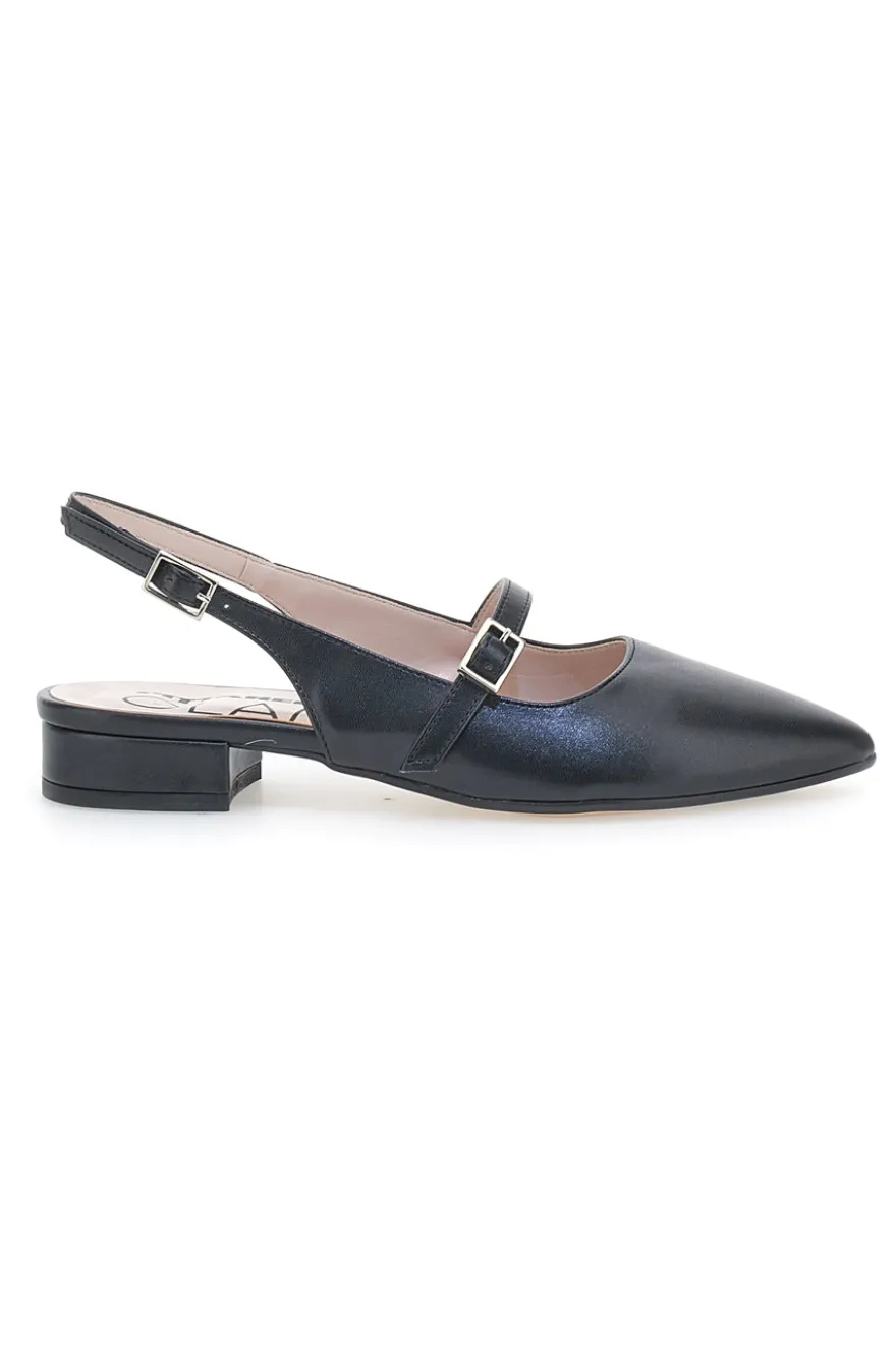 Ballerine Slingback Nero Con Cinturino Frontale PITTARELLO GLAM 2888