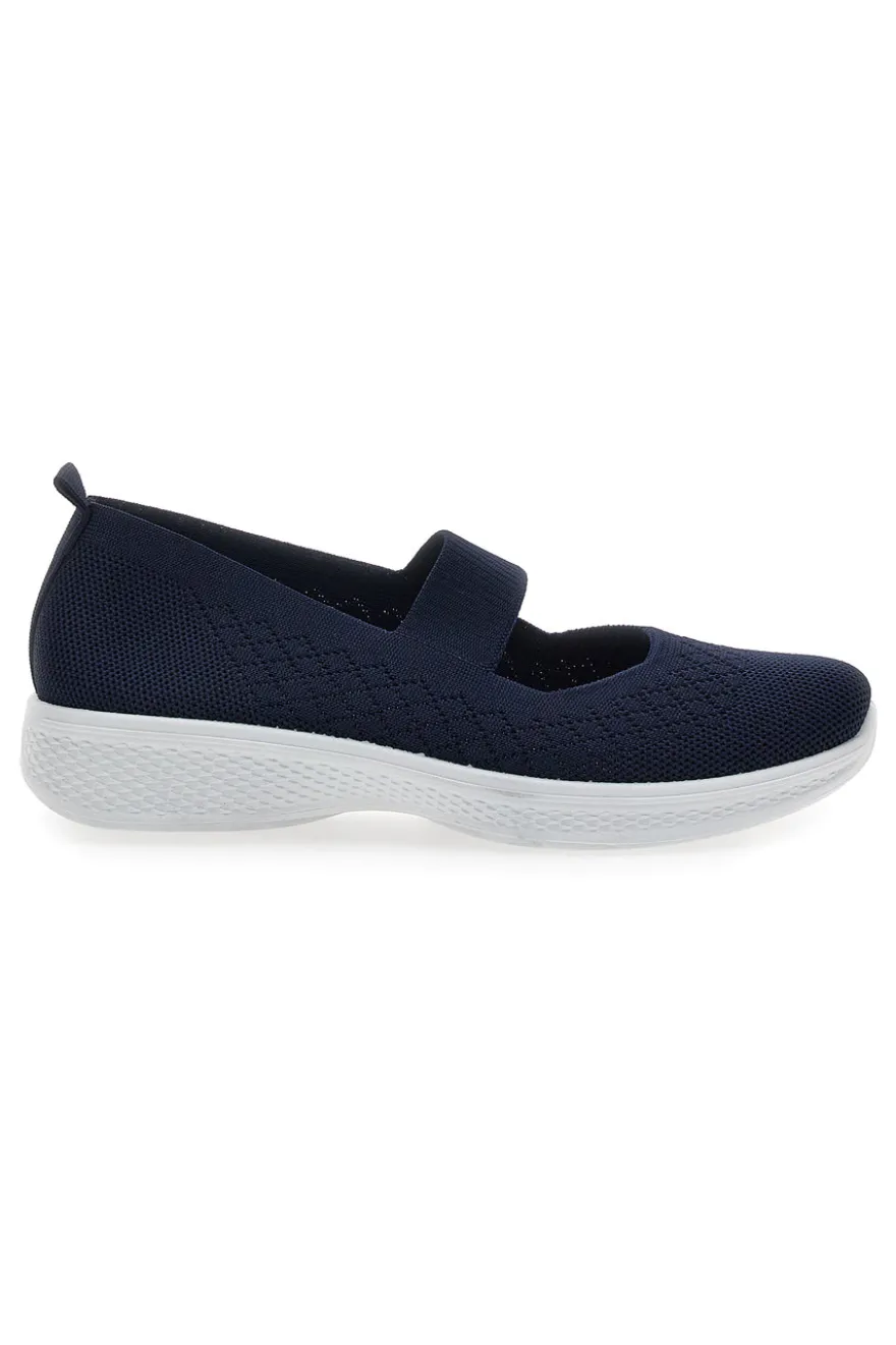 Ballerine Sportive Navy In Tessuto da Donna Prima Riga 430