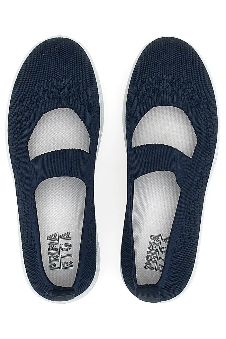 Ballerine Sportive Navy In Tessuto da Donna Prima Riga 430