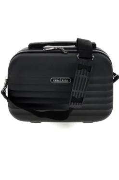 Beauty case nero rigido con tracolla Prima riga Pr194