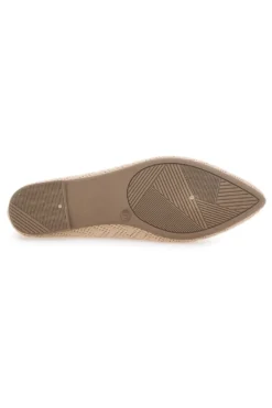 Beigefarbene Ballerinas aus Stoff mit weicher Innensohle The First PRE1
