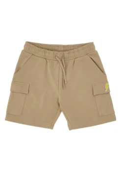 Beigefarbene Cargo-Shorts mit gesticktem Pitt Kids-Logo PT-B-SP-05006