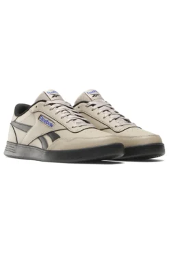 Beigefarbene Sneaker mit Reebok Court Advance-Obermaterial aus Leder