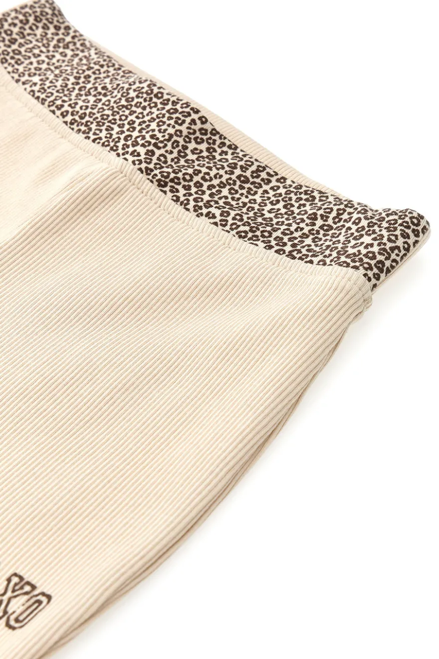 Beige Hose mit Animalprint PITT KIDS PT-KP-7006
