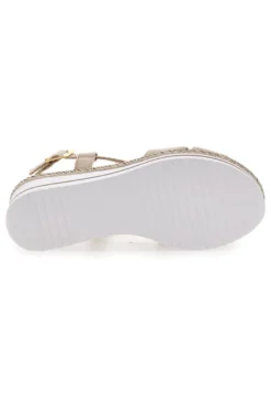 Beige Sandalen mit First-Line-Keilabsatz DC611109