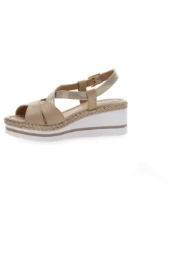 Beige Sandalen mit First-Line-Keilabsatz DC611109