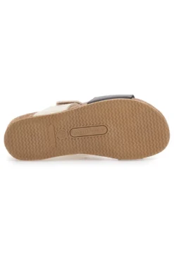 Beige-schwarze Hausschuhe mit Komfortsohle PITTARELLO ECO 293A480SR