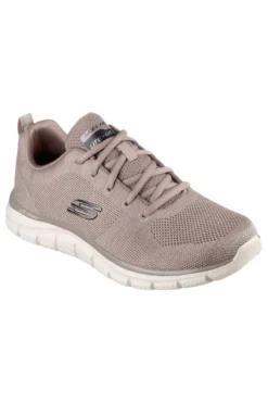 Beige Sneaker aus atmungsaktivem Mesh mit Skechers Track Front Runner Memory Foam-Innensohle