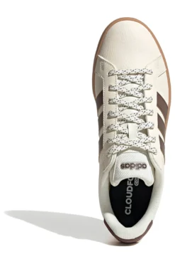 Beige Sneaker mit braunen Streifen Adidas GRAND COURT BASE 3.0