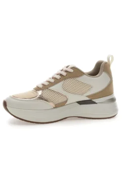 Beige Sneakers mit bequemer Plateausohle und Ledereinsätzen Pittarello Capsule Kendy