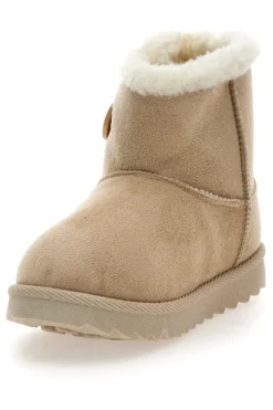 Beige Stiefeletten mit Zierknopf Pittarello Love PK1714A