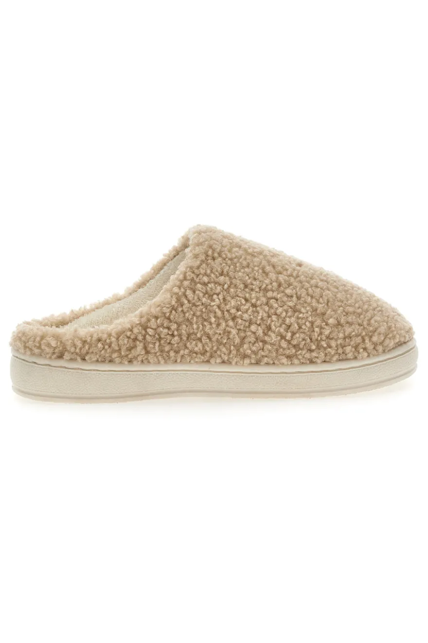 Beige Teddy-Hausschuhe Coveri World 233092