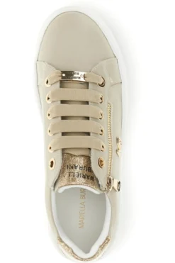 Beige Turnschuhe mit seitlichem Reißverschluss Plattform Burani 52031C769