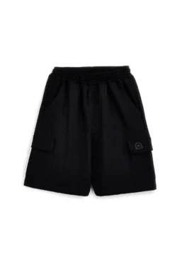 Bermuda nero in cotone con tasche laterali Boardman Alpha8