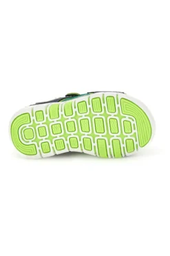 Blaue und grüne Superga Riemchensandalen S83U507
